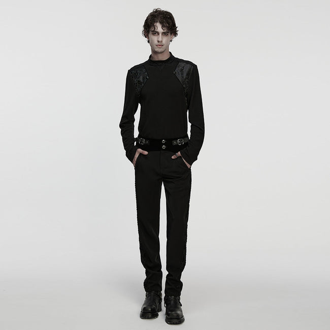 Gothic minimalistisches Jacquard-T-Shirt