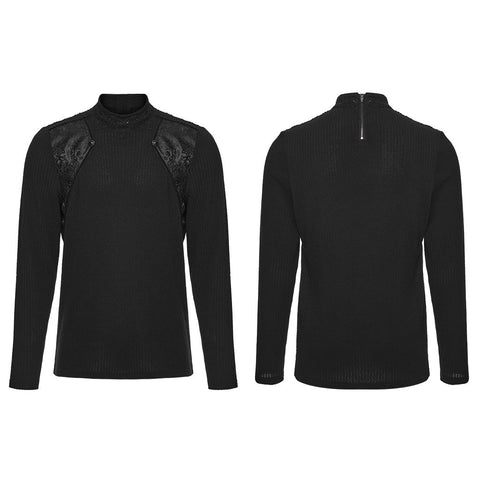 Gothic minimalistisches Jacquard-T-Shirt