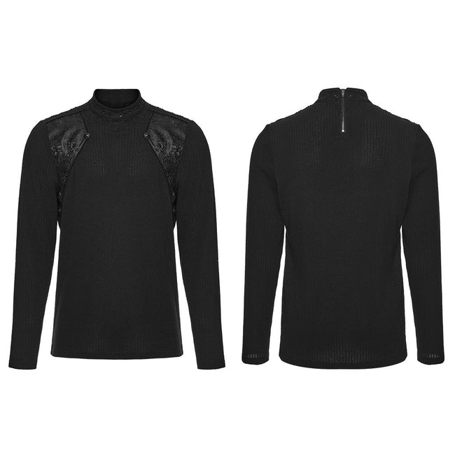 Gothic minimalistisches Jacquard-T-Shirt