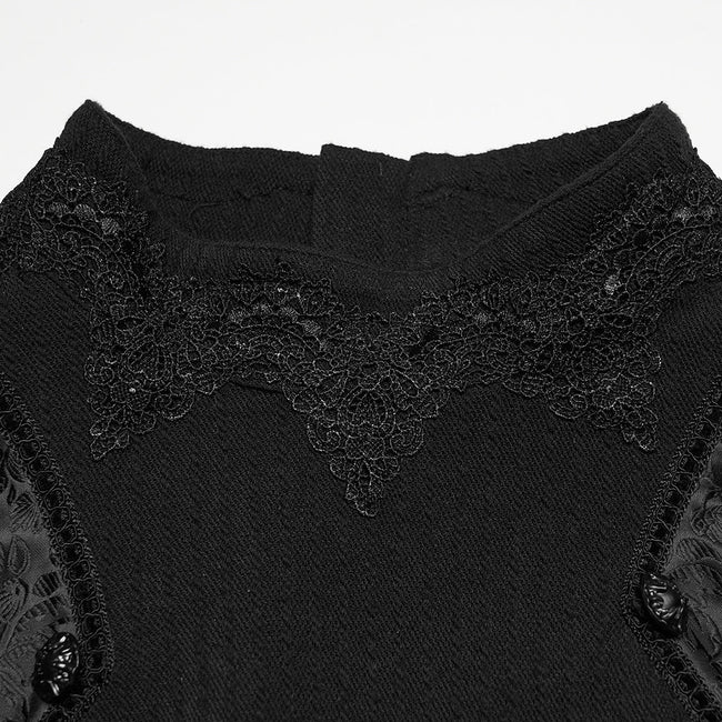 Gothic minimalistisches Jacquard-T-Shirt