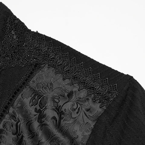 Gothic minimalistisches Jacquard-T-Shirt