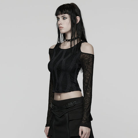 Tägliches Punk-T-Shirt mit Hohlraumstruktur