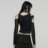 Tägliches Punk-T-Shirt mit Hohlraumstruktur