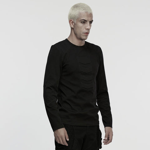 Cyberpunk-T-Shirt mit Abwärtspfeil