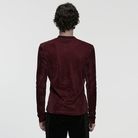 Gothic Rose Embossed T-Shirt