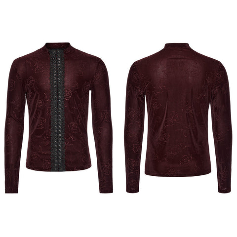 Gothic Rose Embossed T-Shirt
