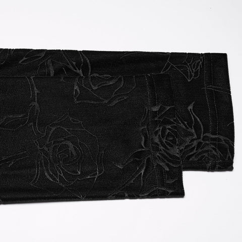 Gothic Rose Embossed T-Shirt