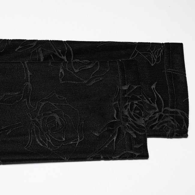 Gothic Rose Embossed T-Shirt