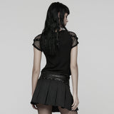 Punk-T-Shirt mit Kreuzprint