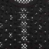 Punk-Mesh-Weste mit Perforationen