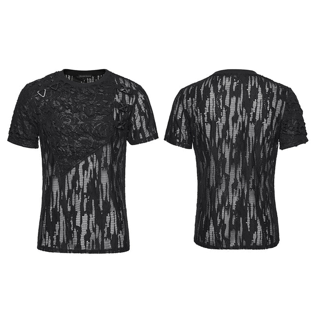 Punk Asymmetrisches Dunkles Dekadentes T-Shirt
