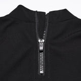 Dunkles Punk-Mesh-T-Shirt für Herren