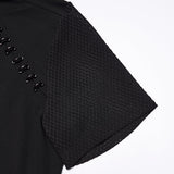 Dunkles Punk-Mesh-T-Shirt für Herren