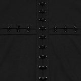 Ärmelloses, dunkles Gothic-Kapuzen-T-Shirt