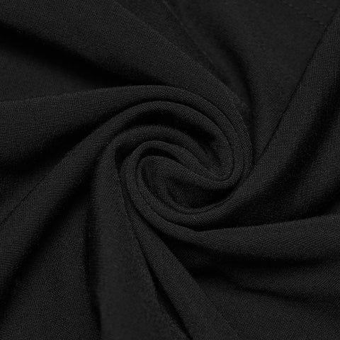 Ärmelloses, dunkles Gothic-Kapuzen-T-Shirt