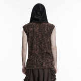 Punk-T-Shirt mit Leopardenmuster