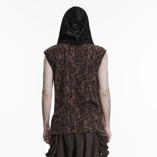 Punk-T-Shirt mit Leopardenmuster