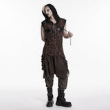 Punk-T-Shirt mit Leopardenmuster