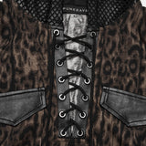 Punk-T-Shirt mit Leopardenmuster