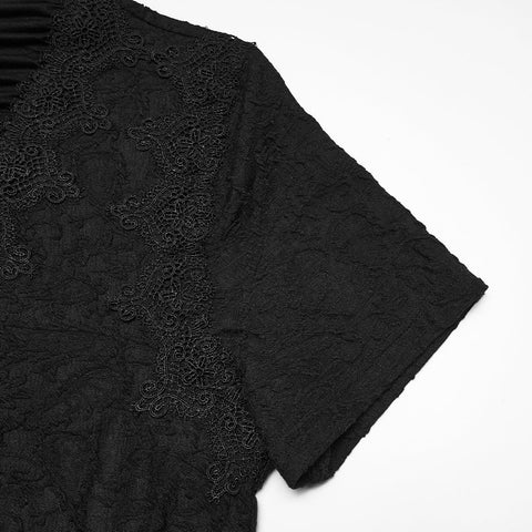 Gothic-Falten-T-Shirt