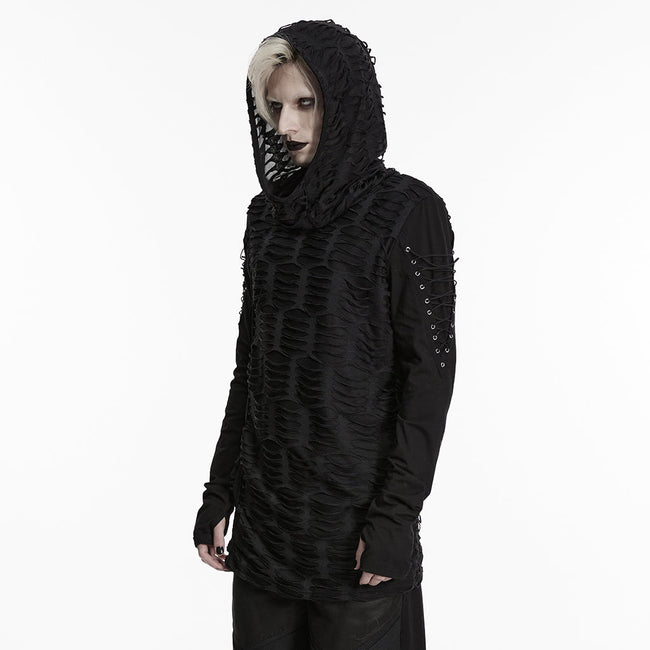Gothic Wasteland T-Shirt mit Rissen für Herren