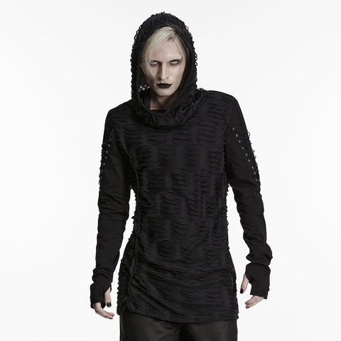 Gothic Wasteland T-Shirt mit Rissen für Herren