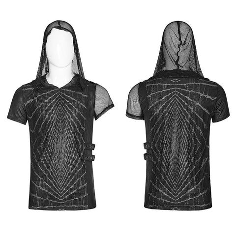 T-Shirt mit Punk-Lightwave-Print