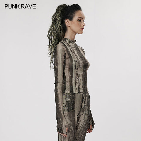 Das postapokalyptische Techwear Tight Mesh T-Shirt