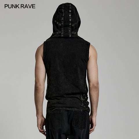 Punk-Weste mit Kapuze