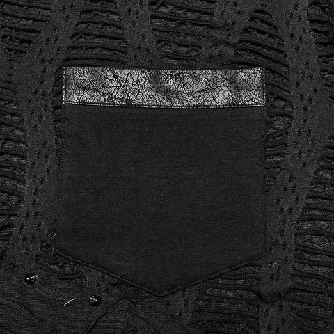 Punk-T-Shirt mit zerrissenem Mest