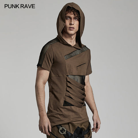 Punk-T-Shirt mit Kapuze