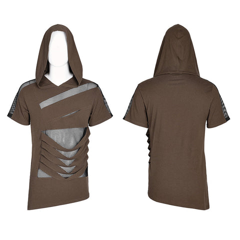 Punk-T-Shirt mit Kapuze