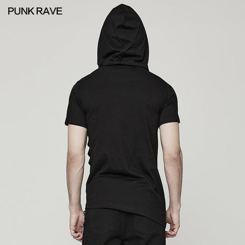 Punk-T-Shirt mit Kapuze