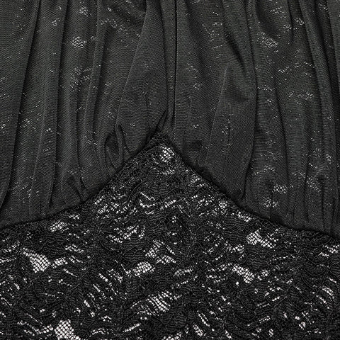 Gothic-Spitzenhemd mit Blasenstickerei