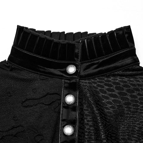 Punk-T-Shirt mit unregelmäßiger, asymmetrischer Passform und schmaler Passform