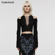 Goth Sexy tiefes V-T-Shirt