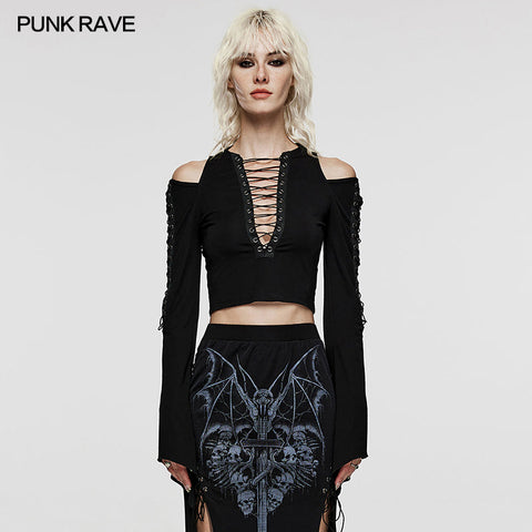 Goth Sexy tiefes V-T-Shirt