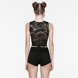 Gothic Daily Crop Top aus Spitze