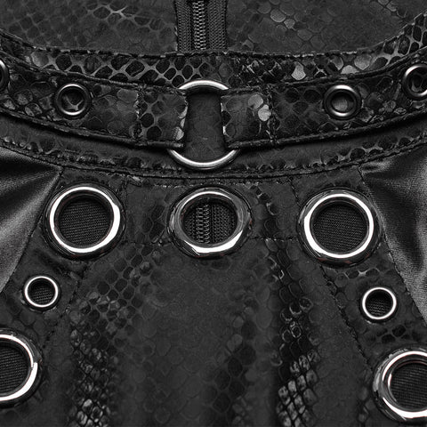PUNK Netzoberteil mit Schlangenmuster