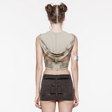 Wasteland – Kurzes Kapuzentop