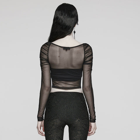 2024 Goth Langarm-Mesh-T-Shirt