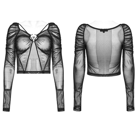 2024 Goth Langarm-Mesh-T-Shirt