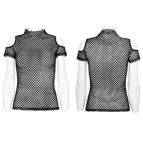 PUNK Batik-Mesh-Kurzarm-T-Shirt