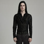 Gothic T-Shirt mit hohem Kragen