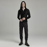 Gothic T-Shirt mit hohem Kragen