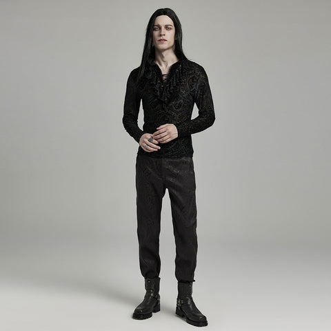 Gothic T-Shirt mit hohem Kragen