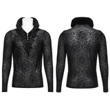 Gothic T-Shirt mit hohem Kragen