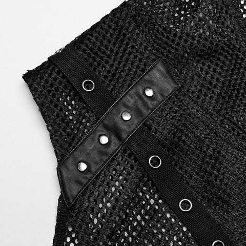 Punk Sexy ausgehöhlte Kapuzenweste