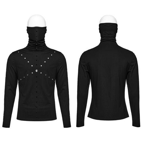 PUNK T-Shirt mit hohem Kragen