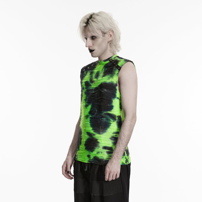 Cyber Tie-Dye Visual Weste
